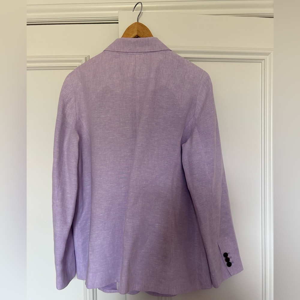 Talbots Lavender Single-Button Blazer Jacket - image 2